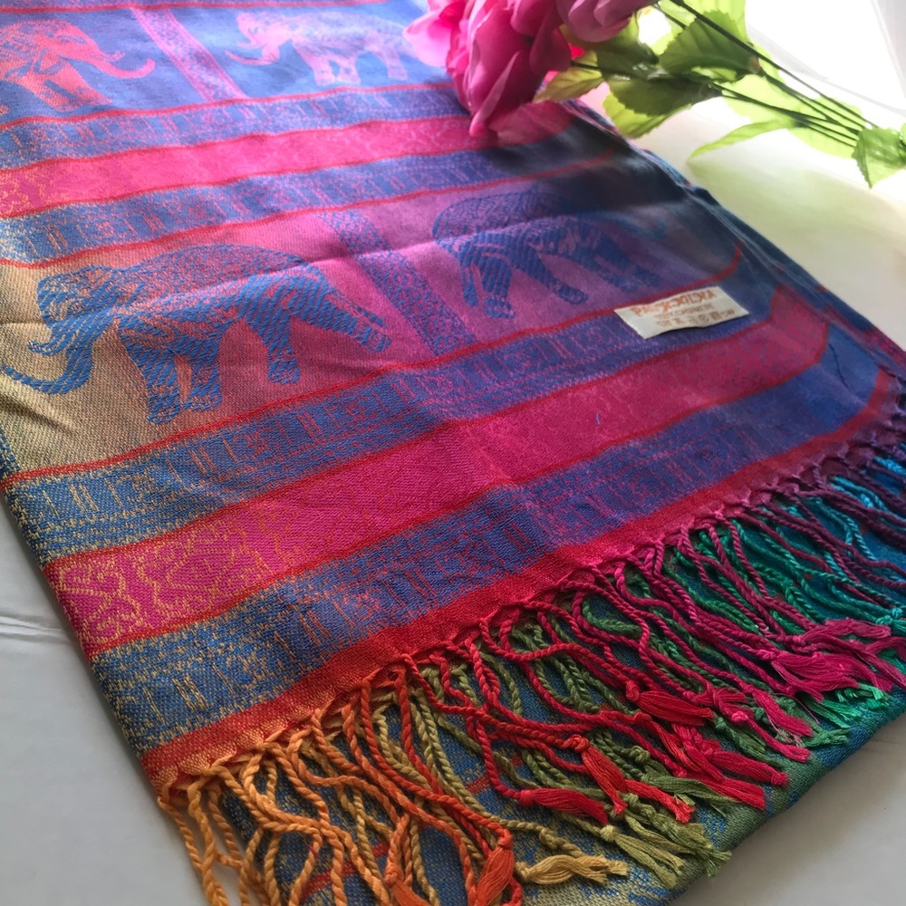 100% CASHMERE PASHMINA SCARF/WRAP - Picture 4 of 4